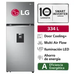 LG - Refrigeradora 334L Top Mount Door Cooling GT33WPP Plateada