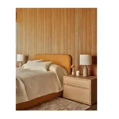 TU MESITA - Mesa de Noche Clásica Yonni 2 cajones color Duna