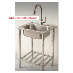 GENERICO - LAVDERO DE COCINA 50CM X45CM CON MUEBLE DE ACERO