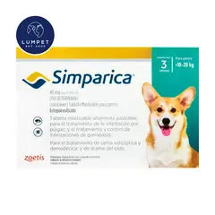 SIMPARICA - Simparica 10 - 20 Kg 40 mg x 3 Tabletas