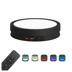 GENERICO - Base Giratoria LED Recargable y RGB para Exhibición de 22 cm