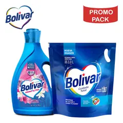 BOLIVAR - Detergente líquido 3LT + Suavizante 2.8LT PROMO PACK