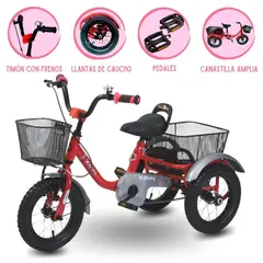 BABYGO - Triciclo chavo cadena Red