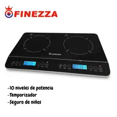FINEZZA - Cocina Eléctrica de Inducción de 2 hornillas