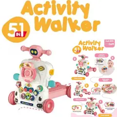 CAM - Andador caminador para bebe 5 en 1 ROSADO