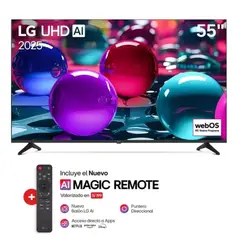 LG - Televisor LG 55 UHD 4K Thinq AI 55UA7300PSB 2025 + Control Magic MR25GA