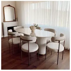 STIL NOVO - JUEGO DE COMEDOR 6 SILLAS VERA TAUPE