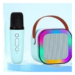 GENERICO - Pack2 Parlante con Microfono Inalambrico K12 en Tono Celeste