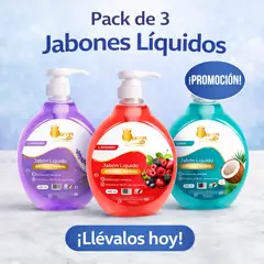 QUEEN - Pack x3 Jabón Líquido de Manos 400 ml aromas surtidos