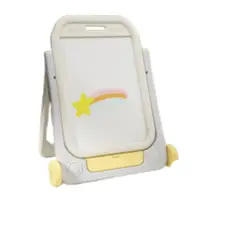 GENERICO - Pizarra acrílica y magnética altura regulable para niños con ruedas blanco