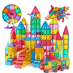 OVOTOUMI - Set 34 Bloques De Construcción Magnéticos Azulejos Imán 3d