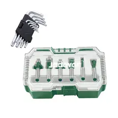 GENERICO - Set Fresas 6mm 6pzs Para Ruteadora Fresadora + Llaves Allen