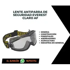 STEELPRO - ANTIPARRAS DE SEGURIDAD EVEREST CLARO AF