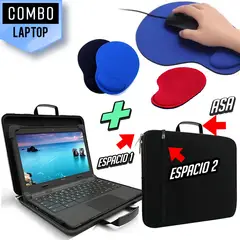 GENERICO - Kit Maletin funda p Laptop Mouse pad con Almohadilla