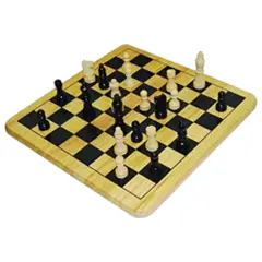 GENERICO - TABLERO DE AJEDREZ CON FICHAS DE MADERA