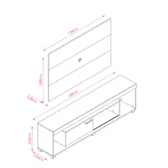 CASA BELLA - COMBO SALA TV CASABELLA LINO - NATURAL
