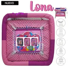 GENERICO - Corral Con Ruedas para Bebes Acolchado Lona Niña