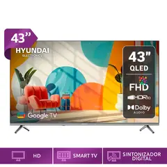 HYUNDAI - Televisor Smart TV QLED 43 HYLED4326QG - Google TV