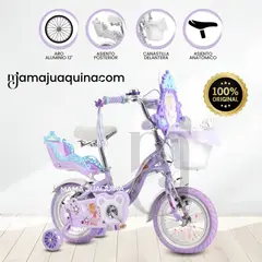 BABY - Bicicleta Campera con Canasta Aro 12 «DRIZE» Purple