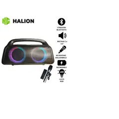 HALION - Parlante Portátil AVALON HA-W57 USB BT MICROFONO RGB
