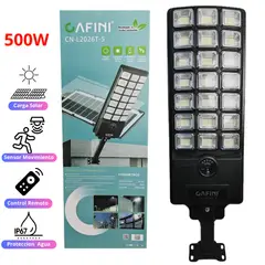 CAFINI - Lampara Farola con Panel Solar para Exterior 500W