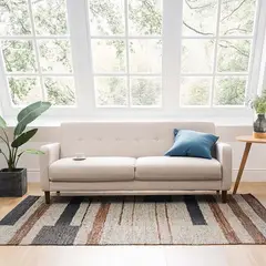 ARTSOFA - Sofá jhanna impermeable beige claro 3 cuerpos + obsequio