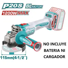 TOTAL TOOLS - Amoladora 4 Un Medio Bl 20v Pesada 1200w Total-TAGLI221153