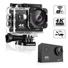 GENERICO - MINI CÁMARA DEPORTIVA 4K HD WIFI IMPERMEABLE HASTA 30M