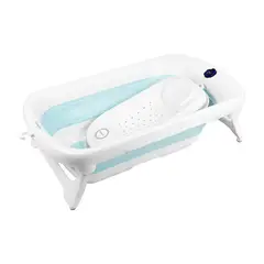 CARESTINO - Bañera Plegable con Soporte Amalfi 50L Aguamarina