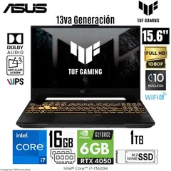 ASUS - Laptop Tuf Gaming FX507VU-LP180 Intel Corei7-13620H 16GB RAM 1TB SSD 156 Pulg FHD RTX4050-6GB