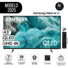 SAMSUNG - Televisor 43" Pulg. QLED Smart UHD 4K Vision Ai QN43Q7FAAGX Modelo 2025