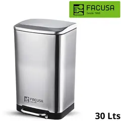 FACUSA - Papelera 30Lt Inox CPedal34X305X615Cm -