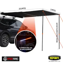 POWERED BY G4X4 GLOBAL 4 X 4 PE - TOLDO DE TECHO 2MT X 2.5 MT PREMIUM OFFROAD FISHING