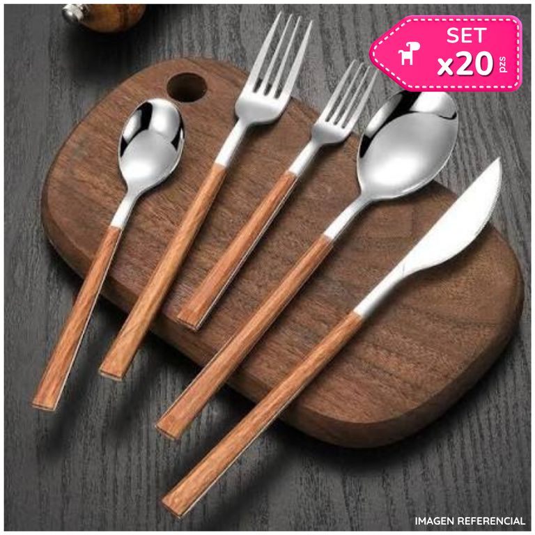 Juego de Cubiertos Plata 20 piezas