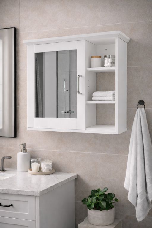 ORGANIZADOR DE BAÑO C ESPEJO - SOLAR WHITE