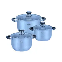 VALESKA - Juego de Ollas de 6 piezas VL-PRIME6 Acero inox.