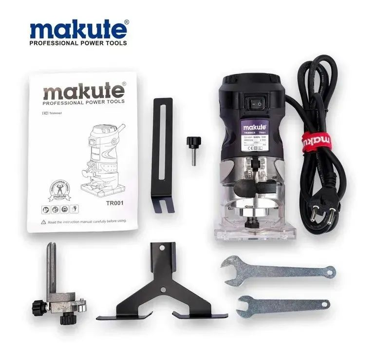 Combo Fresadora Ruteadora Makute 580W + Set de 12 Fresas