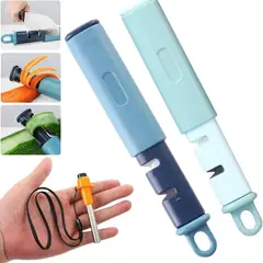 GENERICO - Set de 2 Pelador / afilador de cuchillos multiusos + Encendedor infinito