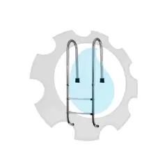 GENERICO - ESCALERA PARA PISCINA 2 PASOS ACERO INOX MU215