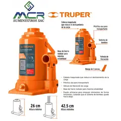 TRUPER - GATA HIDRAULICA DE BOTELLA 32 TONELADAS TRUPER