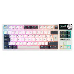 ROYAL KLUDGE - Teclado RK-S85 TKL Inalámbrico White Night Cloud