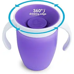 MUNCHKIN - 44141 VASO DE ENTRENAMIENTO MIRACLE 360 7OZ MORADO