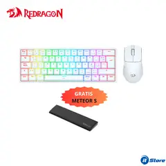 REDRAGON - Kit S143 Teclado K617RGB FIZZ SP + Mouse King M724 White CABLEADO
