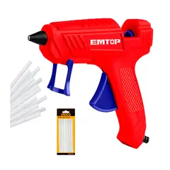 EMTOP - Pistolas Silicona 20w + 6 Barras Silicona Pegamento