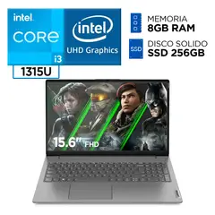 LENOVO - Laptop Intel Core i3 1315U 8GB 256GB V15 G4 13° Gen 15.6 Pulgadas FULL HD
