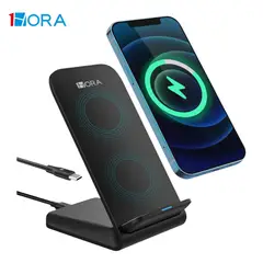 SEISA - Base Cargador Inalambrico Magnético 15W 1HORA  Soporte Celular para Iphone Samsung Honor Oppo Xiaomi