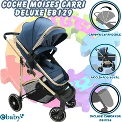 EBABY - COCHE DE PASEO CARRI DELUXE EB129-AZUL