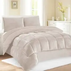 GENERICO - EDREDÓN PIEL DE DURAZNO CON CARNERO KING