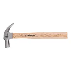 Truper - Martillo cabeza cónica 18 mm uña curva mango madera Truper - 10554