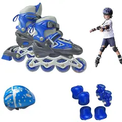 OEM - Patines para Niños Equipo de Protección Completo Talla 39-42